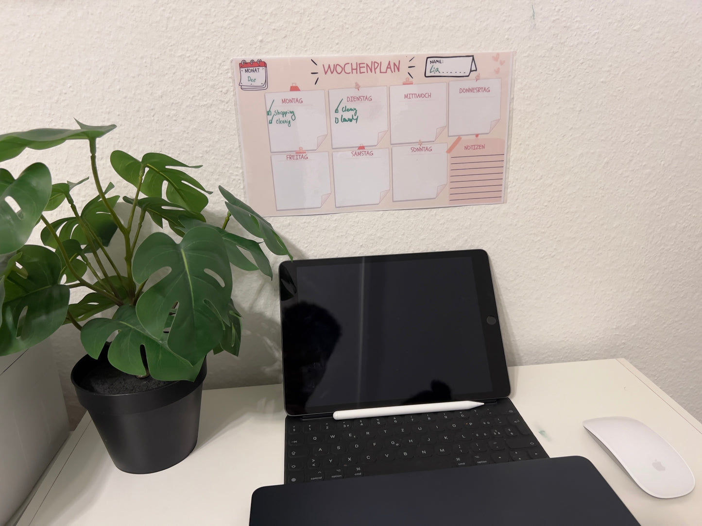 Wochenplaner für Kinder Aufgabenplan